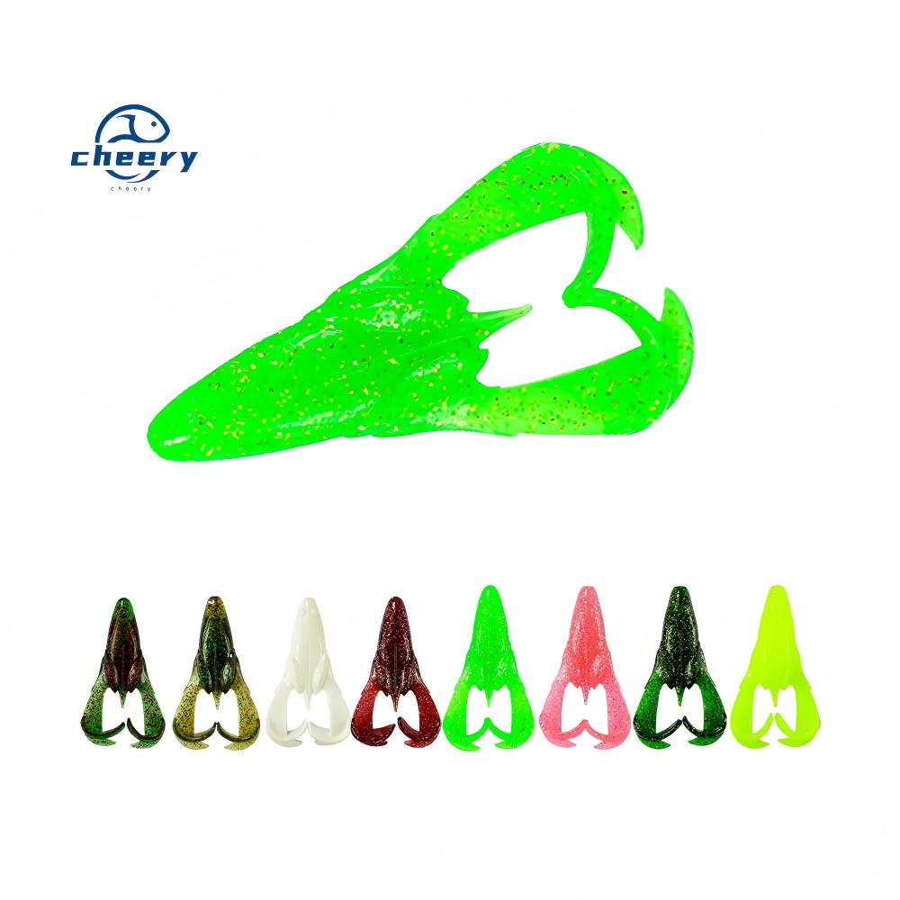 Cheery 15.5g Soft PVC Silicone Frog Lure 90mm Top Water Fishing Bait Artificial Plastic for Marlin 2pcs Per Pack for River · Original source photograph · specifications to confirm