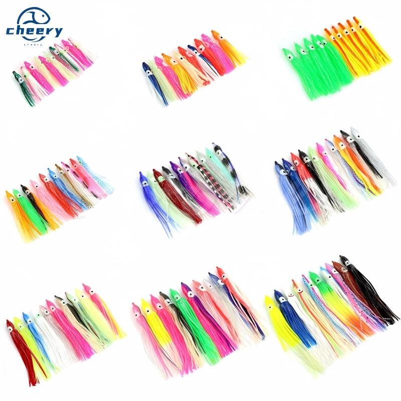 CHEERY NEW 4cm-24cm Luminous Fishing Squid Skirts Octopus Assist Artificial Soft Plastic Octopus Trolling Lure Fishing Lures · Original source photograph · specifications to confirm