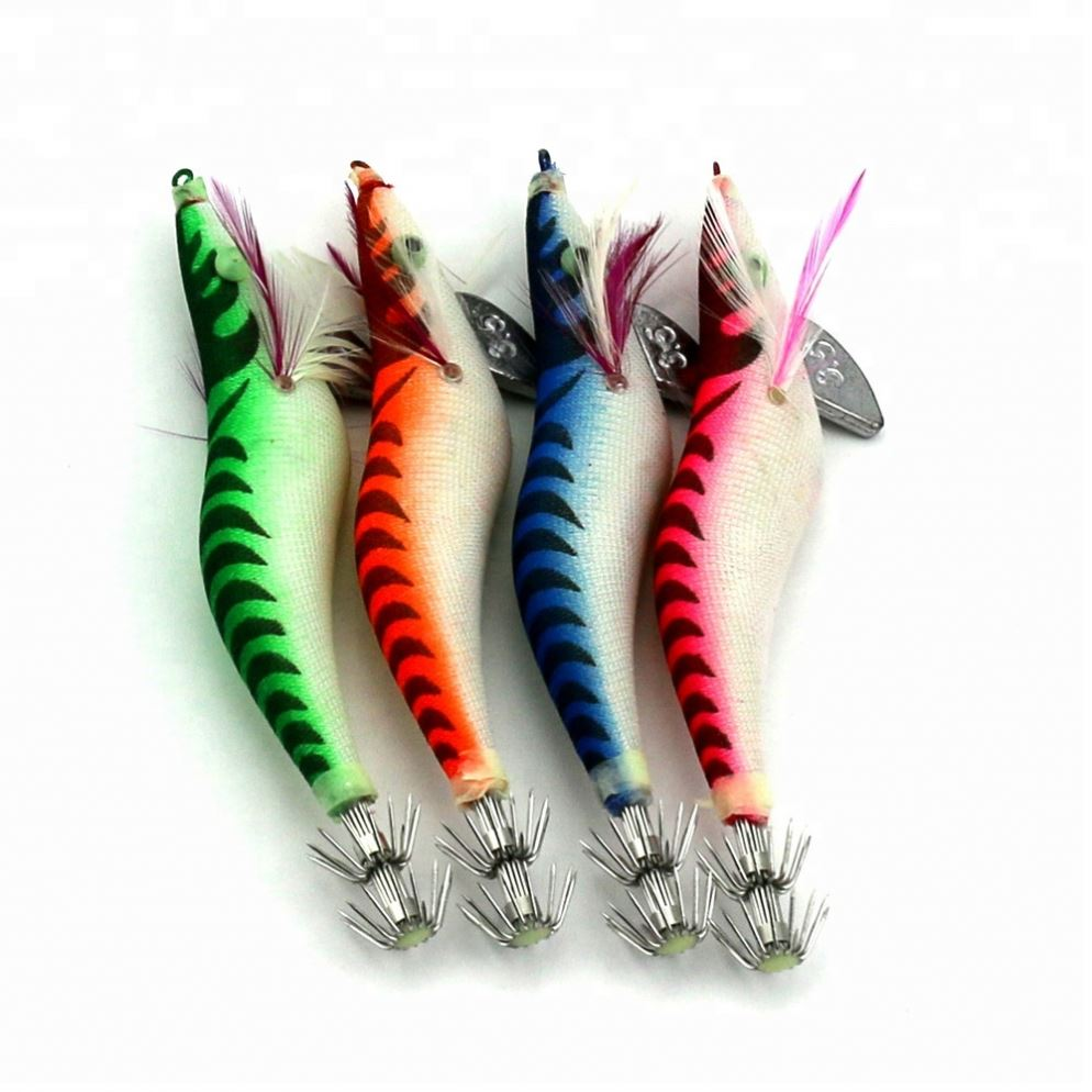 Fishing Lure Metal Lead Squid Jigging Hook 13.5Cm 19.8G Baits Jigging Wooden Shrimp · Original source photograph · specifications to confirm