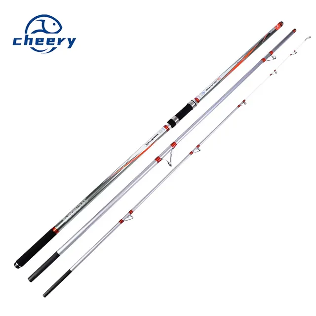 4.2m High Carbon Fiber Three-Section Surf Fishing Rod EVA Handle Long-Casting Anchor Rod for Bottom Saltwater Fishing Rod