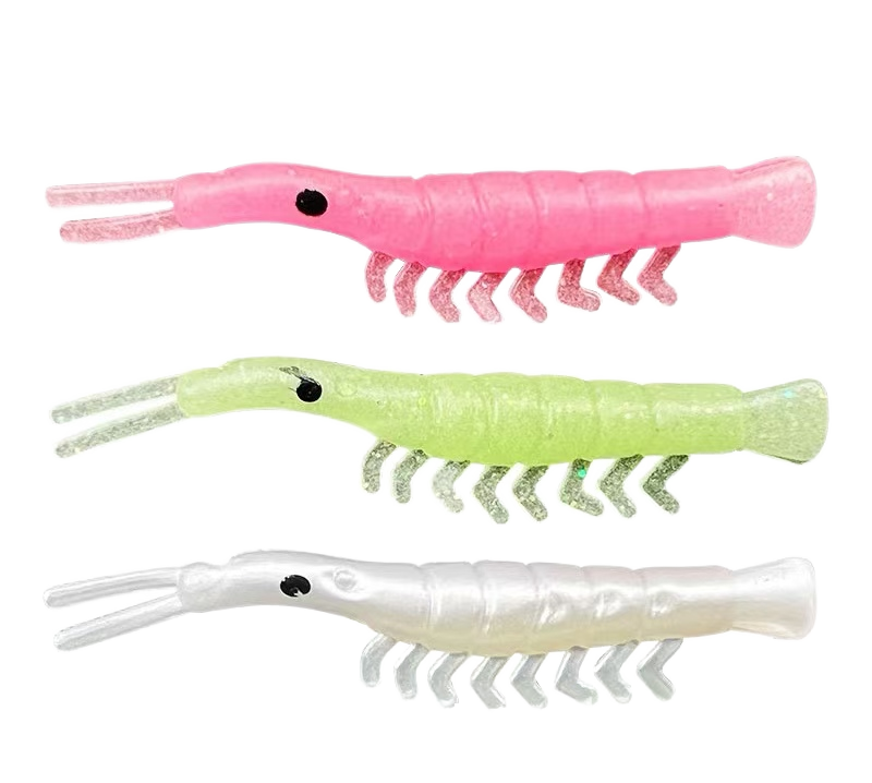 Yiteng Bionic Small Grass Shrimp Lure Luminous Silicone Artificial Soft Bait Hooks for Bass Fishing Bottom Fishing Techniques · Original source photograph · specifications to confirm