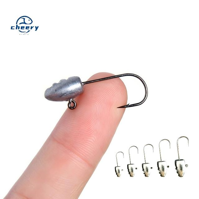 CHEERY 2g 3g 5g 7g 10g Jig Heads Hook Soft Artificial Bait Freshwater Seawater Barbed Lead Fishing Tackle Hooks · Original source photograph · specifications to confirm
