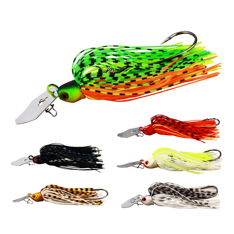 Palmer 100mm 17g Chatterbait Fishing Lure Bladed Jig Buzz Bait Chatter Bait Silicone Skirting Lures Bass Jigs Spinnerbait · Original source photograph · specifications to confirm