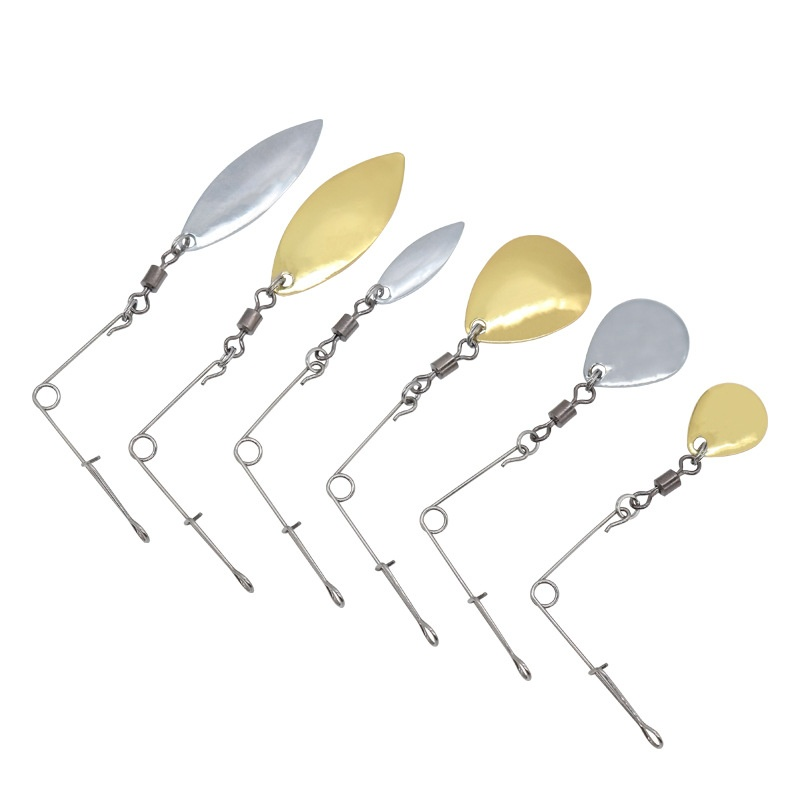 [10-Piece Pack] Lexin Composite Rotating Sequins Lure Stainless Steel Fly Bait Balance Accessories Fishing Rig DIY Black Pit · Original source photograph · specifications to confirm