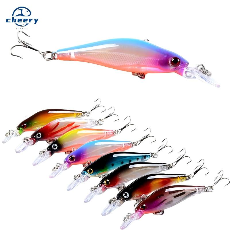 CHEERY Wobbler Fishing Lures Minnow Hard Artificial Bait 8CM 6.3G Crankbait Carp Striped Bass Pesca for Fishing Tackle Lure · Original source photograph · specifications to confirm