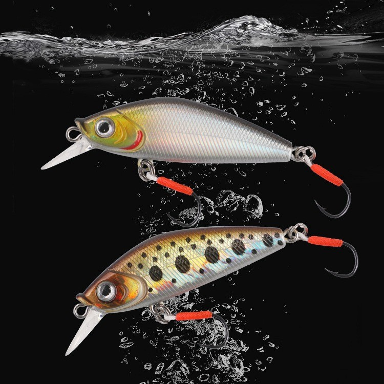 Mini Silver Single Hook Artificial Hard Bait Micro Lure Topmouth Culter Bass Whitebait Mouth Plastic Material Bottom Fishing · Original source photograph · specifications to confirm