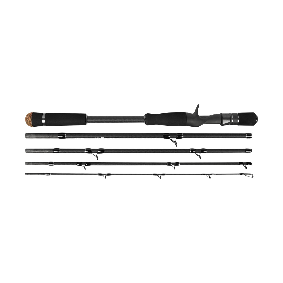 Road Sub-rod 4/5 Section Portable Carbon Gun Straight Handle Rod Black Long Throw Travel Fresh Sea Water Fishing · Original source photograph · specifications to confirm