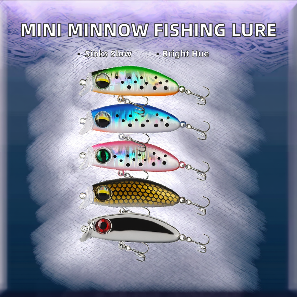 41mm 2.8g Slow Sinking ABS Mini Minnow Artificial Hard Bait Fishing Lure Wobblers for Perch Pike Bass Trout Stream River Lake · Original source photograph · specifications to confirm