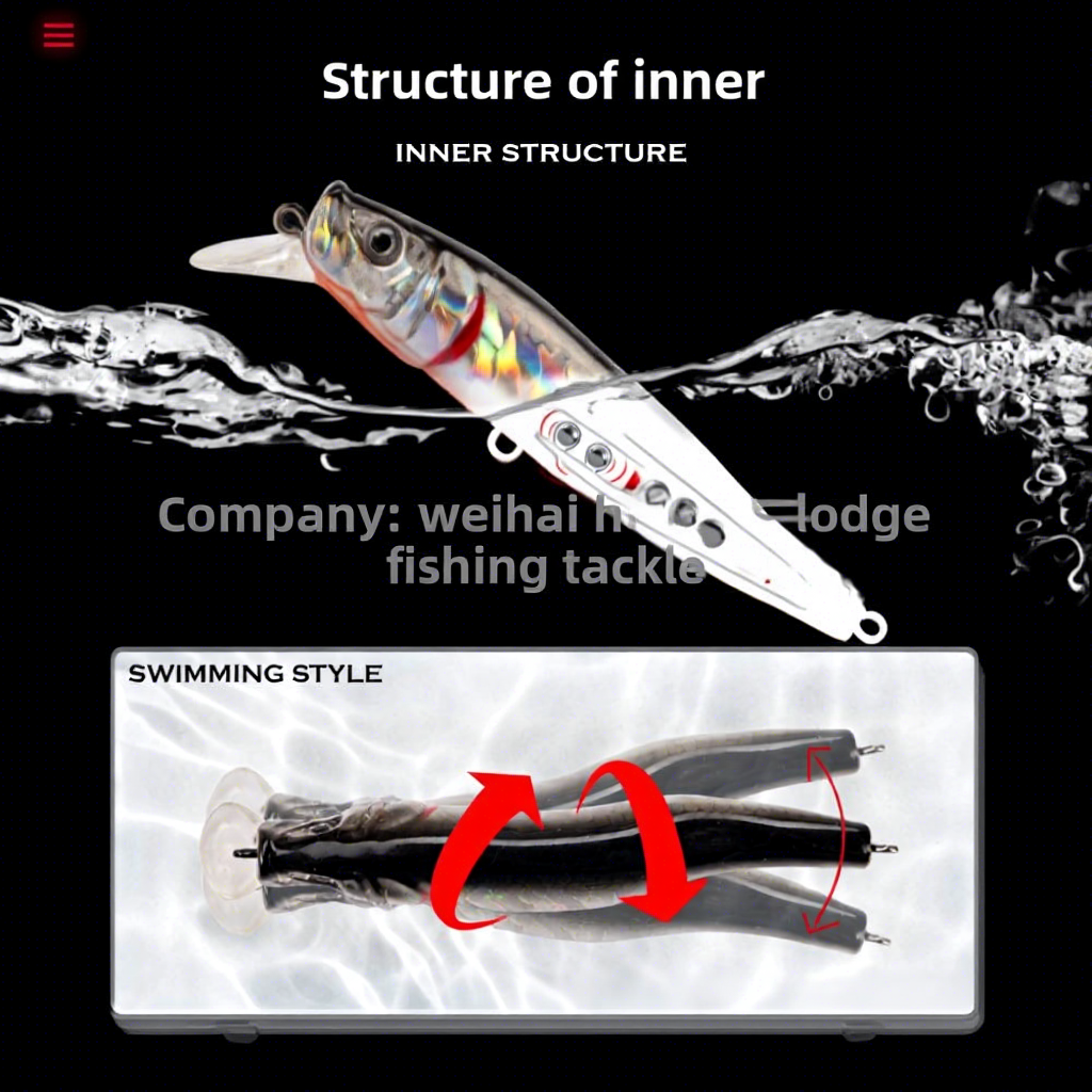 Hunting House Artificial Hard Bait Dead-Fish-Style Crankbait Hunched Back Floating 65/85mm 5/85g for Bass Mandarin Fish · Original source photograph · specifications to confirm