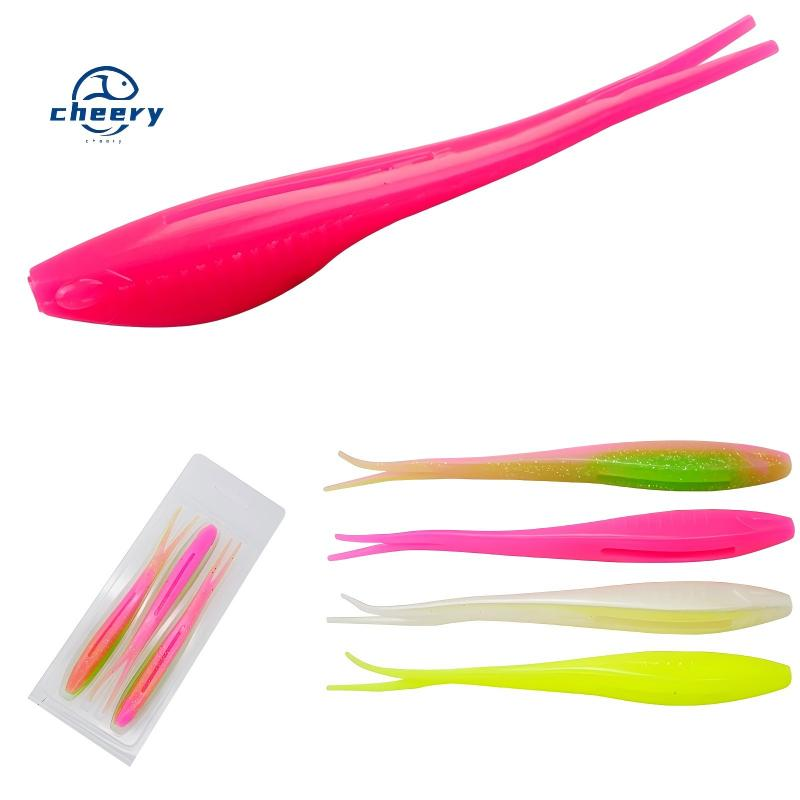 CHEERY 17cm 15.5g TPR Soft Plastic Bait Y-Shape Fork Tail Bass Fishing Texas Rig Artificial Lure · Original source photograph · specifications to confirm