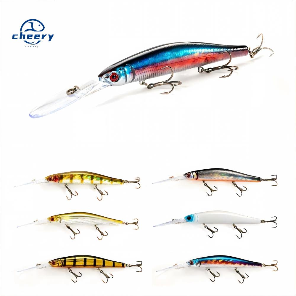 CHEERY Cross-Border Artificial Hard Bait Long-Distance Casting Stainless Steel Big Tongue Plate Minnow Rattle Beads 115cm 20g · Original source photograph · specifications to confirm