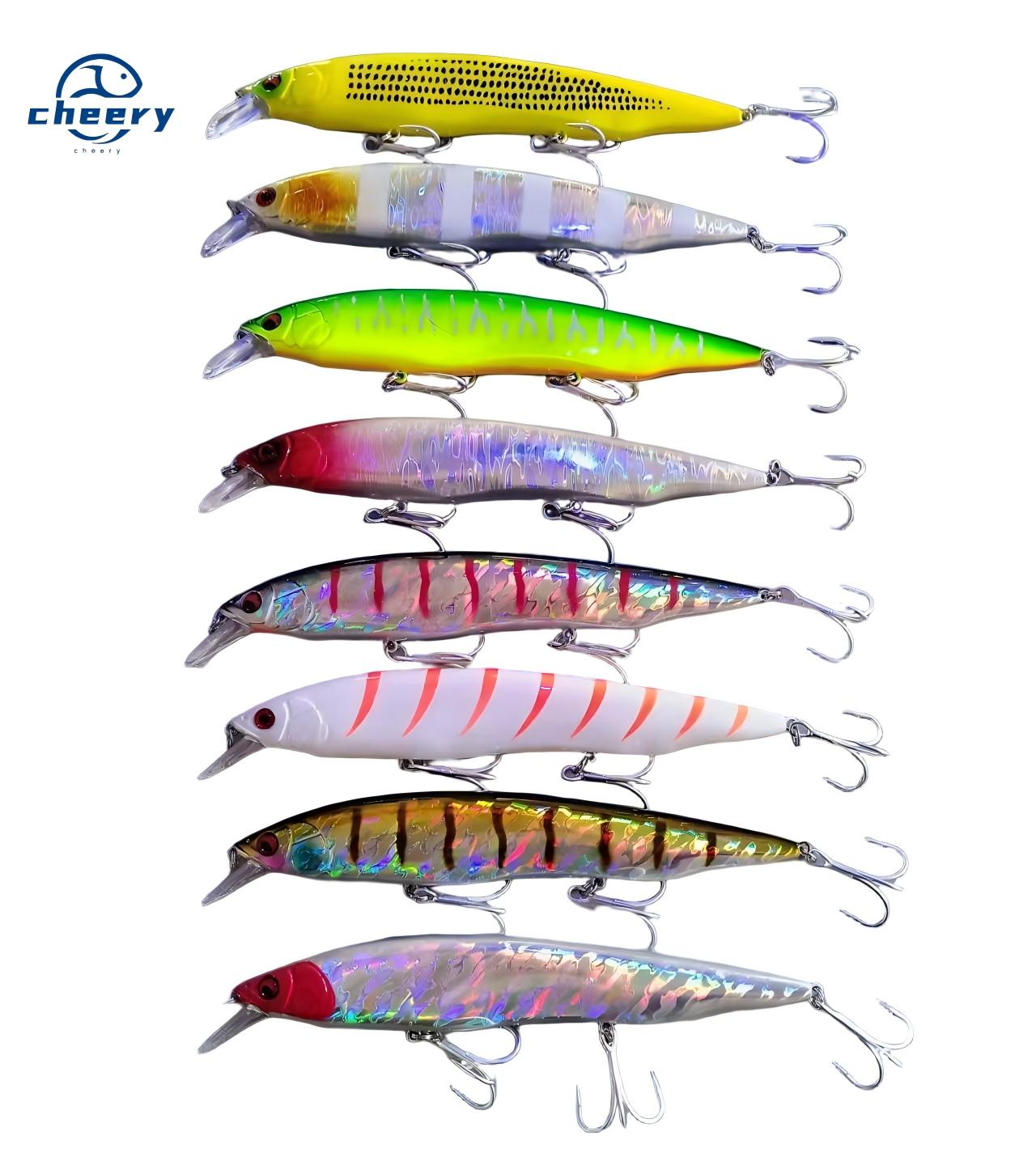 Cheery Floating Minnow Lure ABS Plastic 30g 160mm Topwater Jigging Bait for Sea Bass Tuna Pike · Original source photograph · specifications to confirm