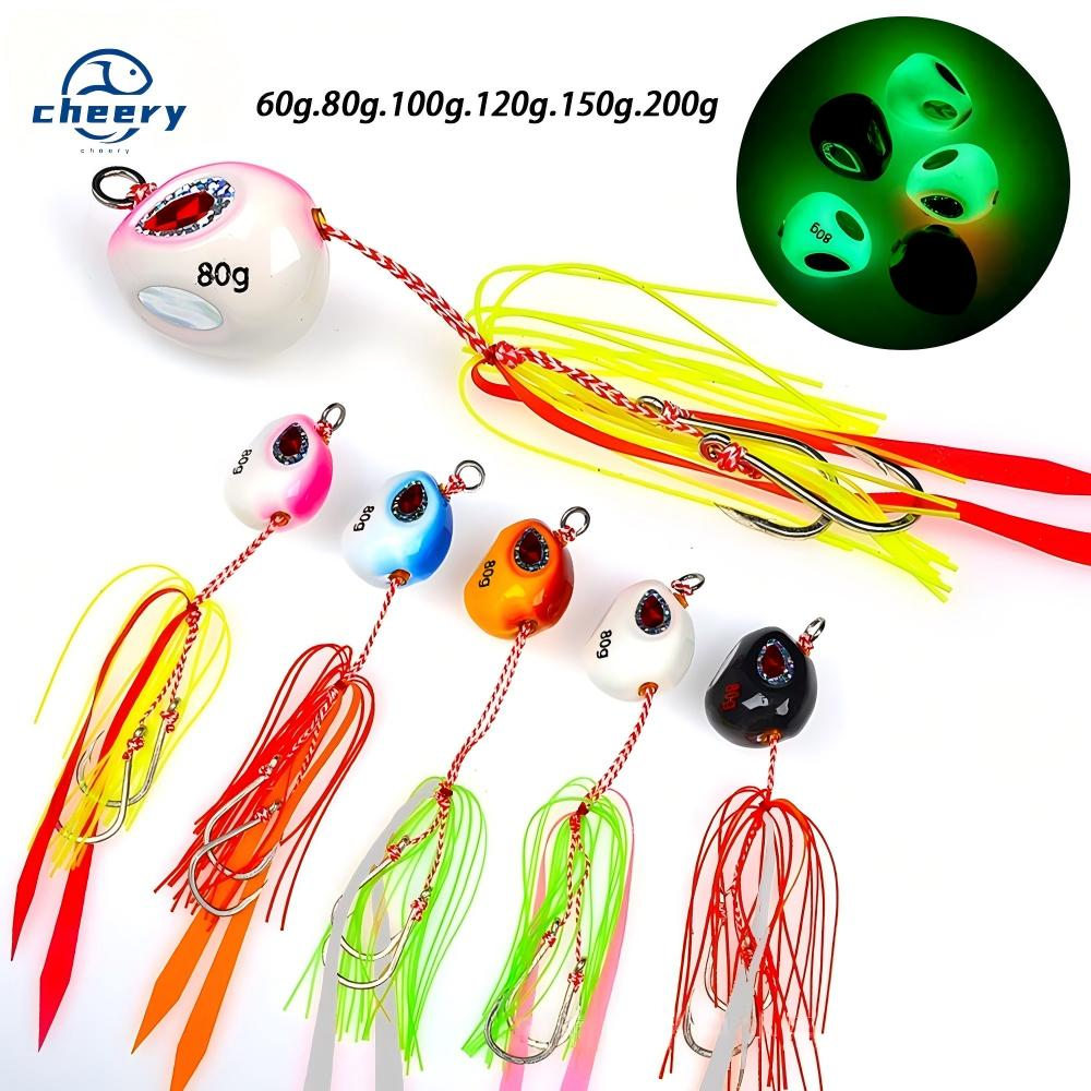 Cheery Alien Yan Yue 60200g Glow-in-the-Dark Lure Jig-Head Lead Bait for Zander Salmon Saltwater Sea Boat Fishing Beard-Style · Original source photograph · specifications to confirm