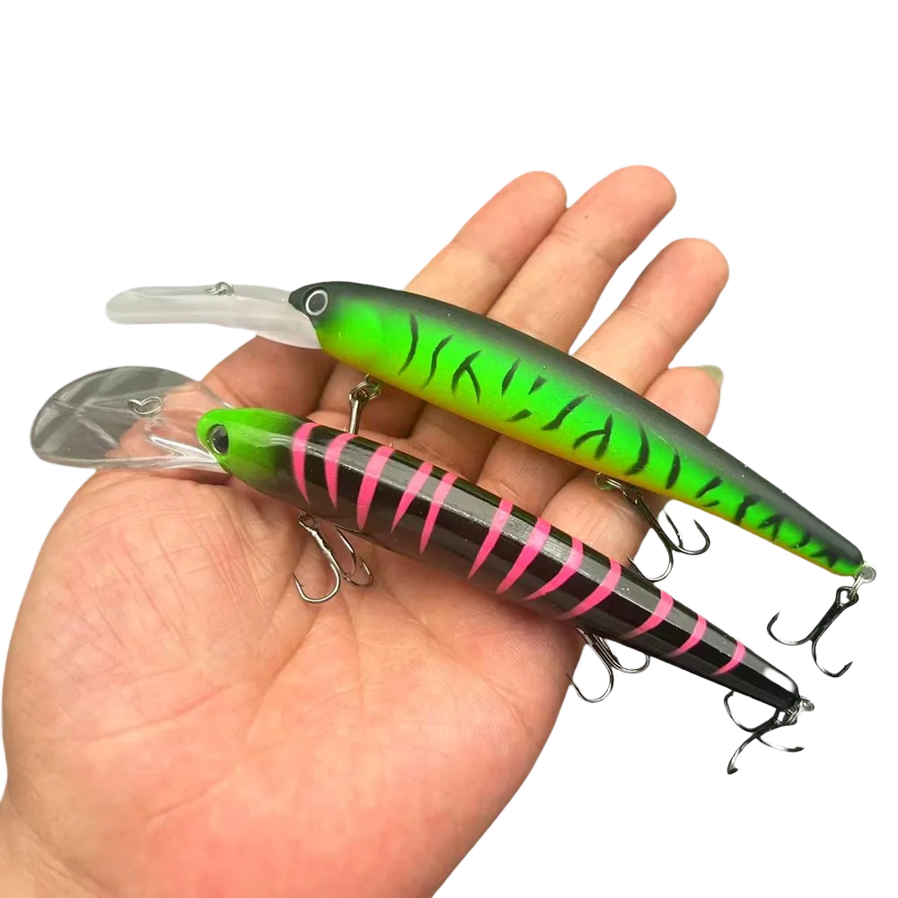 Top Right M062 20g 120mm Bandit Walleye Deep Diver Floating Minnow Lure ABS Artificial Jerkbait for Bass 60g Perch Trout Lake · Original source photograph · specifications to confirm