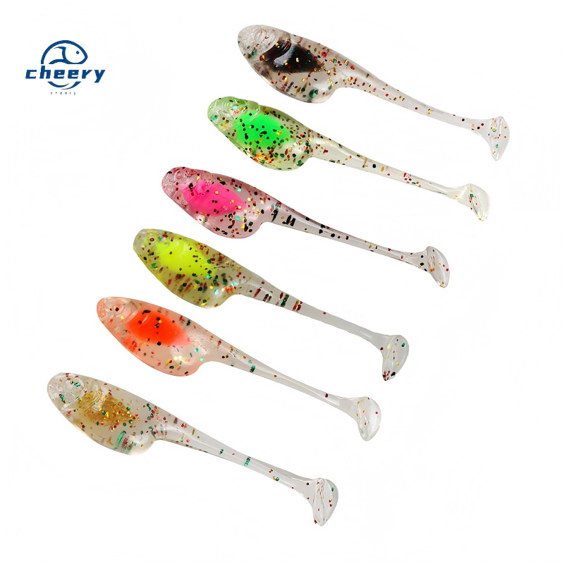 Mini Stainless Steel Root Fishing Float Water Sandwich T-tail Lure Soft Worms 8 Pieces/Box Freshwater Saltwater Artificial Bait · Original source photograph · specifications to confirm