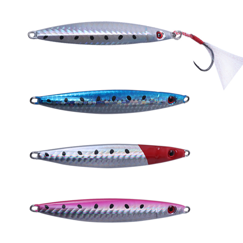 Long-Cast Iron Plate Lure Bottom Fishing Single Hook Tied Shiny Wire Freshwater Carp Fishing Bait Metal Fishing Tackle · Original source photograph · specifications to confirm
