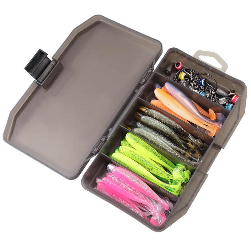 76pcs Fishing Lure With Jig Hook Set Artificial Soft Bait Plastic Bionic Swimbait Fishing Lure Group Paddle Tail Swim Baits · Original source photograph · specifications to confirm