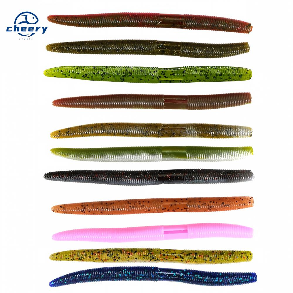 Cheery 13.5cm 10g Senko Worm PVC Soft Plastic Lure Texas Rig Senco Maggot Salty Baits for Pike Bass Trout-River Lake Stream · Original source photograph · specifications to confirm