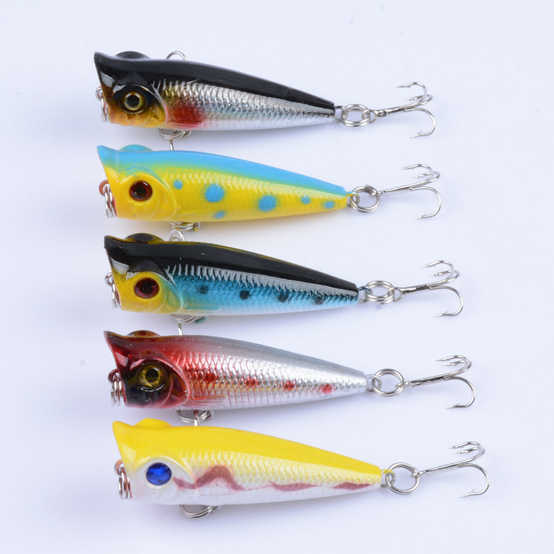 5cm-4.9g Topwater Hard Fishing Lure Saltwater Artificial Bait Popper Plastic and ABS Material for Ocean Boat River Fishing · Original source photograph · specifications to confirm