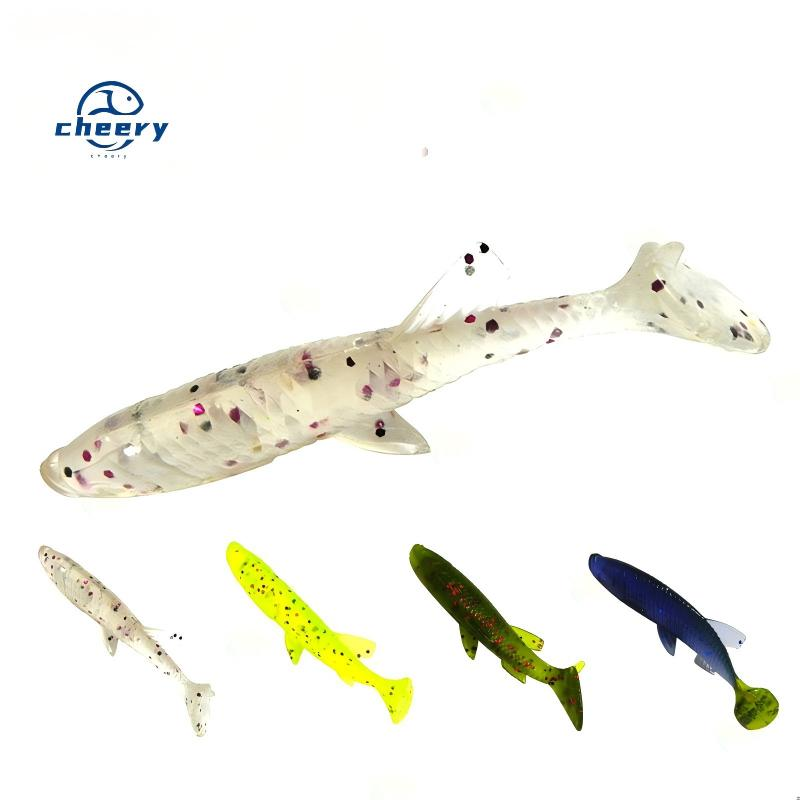 CHEERY  SO013 7cm 5.5g 4pcs/bag Artificial Soft ABS Topwater Baits with T-Tail for Float & Sea Fishing · Original source photograph · specifications to confirm