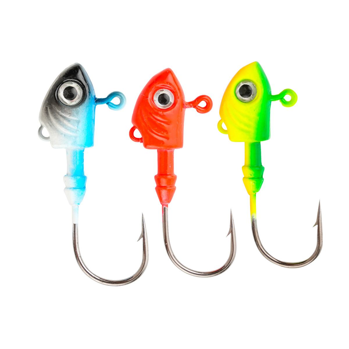 Black Minnow Jig Head Hooks Fishing Lure Soft Bait Hook Bass Fishing Shad Bucktail Jig Seabass Bait for Zand · Original source photograph · specifications to confirm