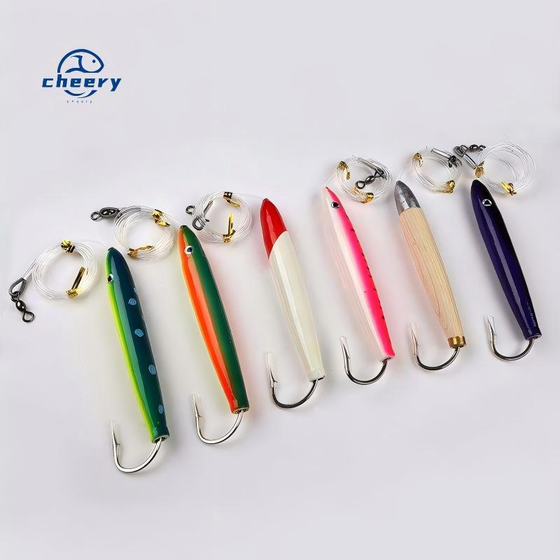 CHEERY 6" Metal & Lead Trolling Lure Plug with Hooks for Saltwater & Freshwater Fishing Trout Tuna Big Game Rigging · Original source photograph · specifications to confirm
