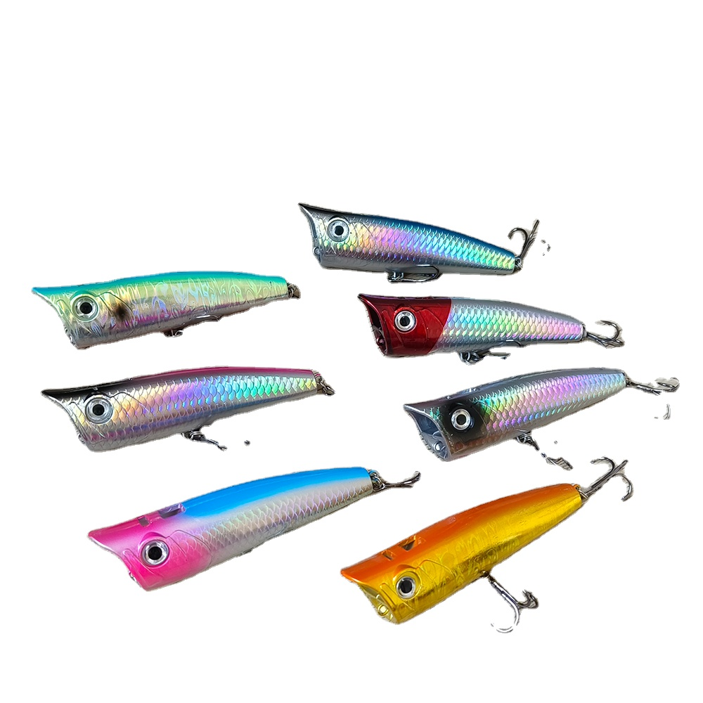 Fishing Popper Big Mouth Minnow Pencil Crank Baits Bass Trout With Hooks Hard Plastic Surface Floating Lure · Original source photograph · specifications to confirm