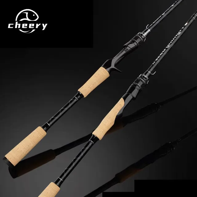 CHEERY 2.1-3.6m MH Carbon Fiber Casting Rod Saltwater Freshwater Trout Target Carp Bass Cork Lake Stream River Fishing Rods