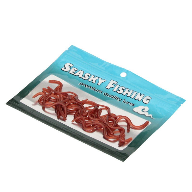Red Bionic Simulation Bloodworm Earthworm 20g/3cm Plastic Maggots Soft Bait Fishing Lure · Original source photograph · specifications to confirm