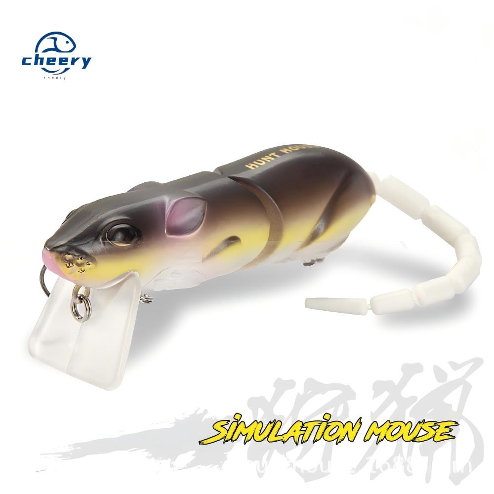 CHEERY Lure Mino 3D Bionic Mouse Multi-segmented Bait Stainless Steel 85mm 17g Ultra-realistic Swim Action for Bass · Original source photograph · specifications to confirm