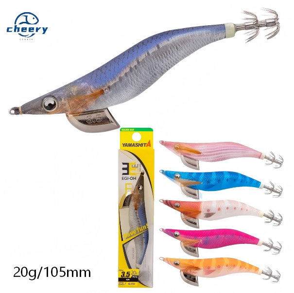 Cheery Wholesale Japanese Luminous Squid Jig Shrimp Lure EGI Glow Wood Shrimp Fishing Bat for River Fishing Made Metal · Original source photograph · specifications to confirm