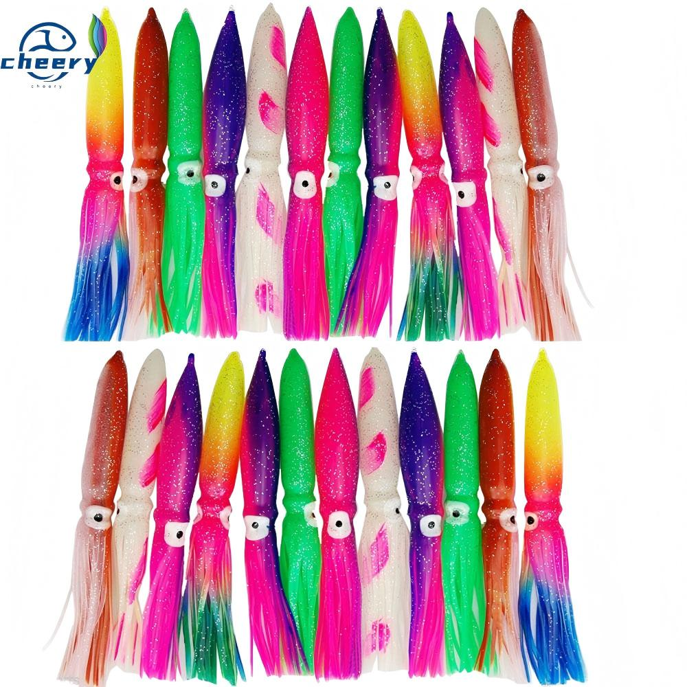 Cheery 9 Inch Artificial Soft Bait Trolling Lure Fishing Tackle for Tuna & Marlin PVC Octopus & Squid for River Use · Original source photograph · specifications to confirm