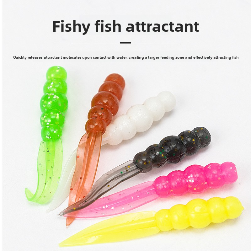 CHEERY Scented Soft Lures for Bottom-Fishing Leaf-Tail Floating Lures 20-Piece Pack Hooks Mandarin Fish Bass Soft Baits · Original source photograph · specifications to confirm