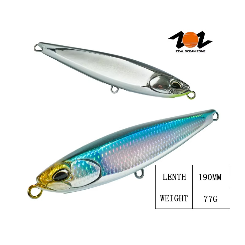ZOZ 190mm 77g Floating Artificial Hard Swim Pencil Fishing Lure ABS Printed Saltwater Baits for Fishing · Original source photograph · specifications to confirm