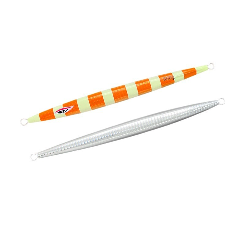 Deep-Sea Slow-Roll Powerful Catch Large Heavy Metal Jig Night-Glow Long Strip Lure for Saltwater Fish 300g-500g · Original source photograph · specifications to confirm