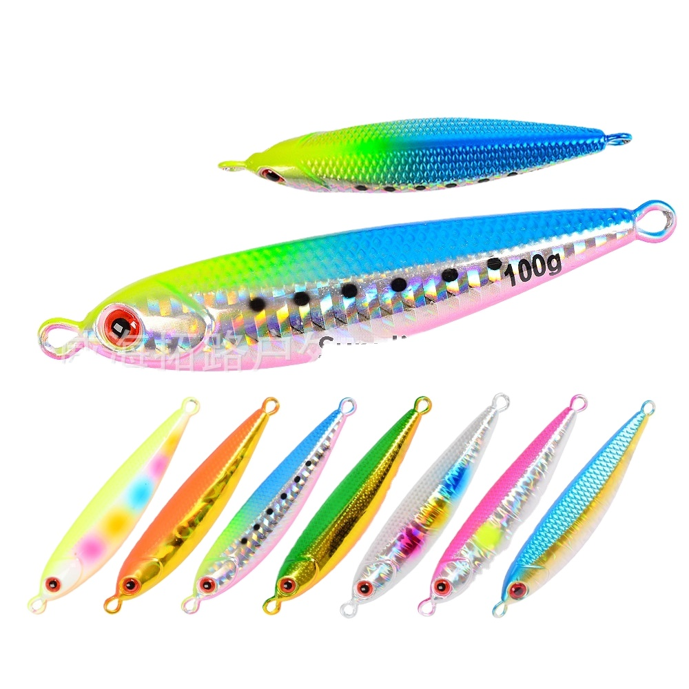 UV Sea Fishing Luminous Fast-Sinking Metal Jig 60g/80g/100g Spanish Mackerel/Sawtooth Dogfish Bionic Lure Artificial Hard Bait · Original source photograph · specifications to confirm