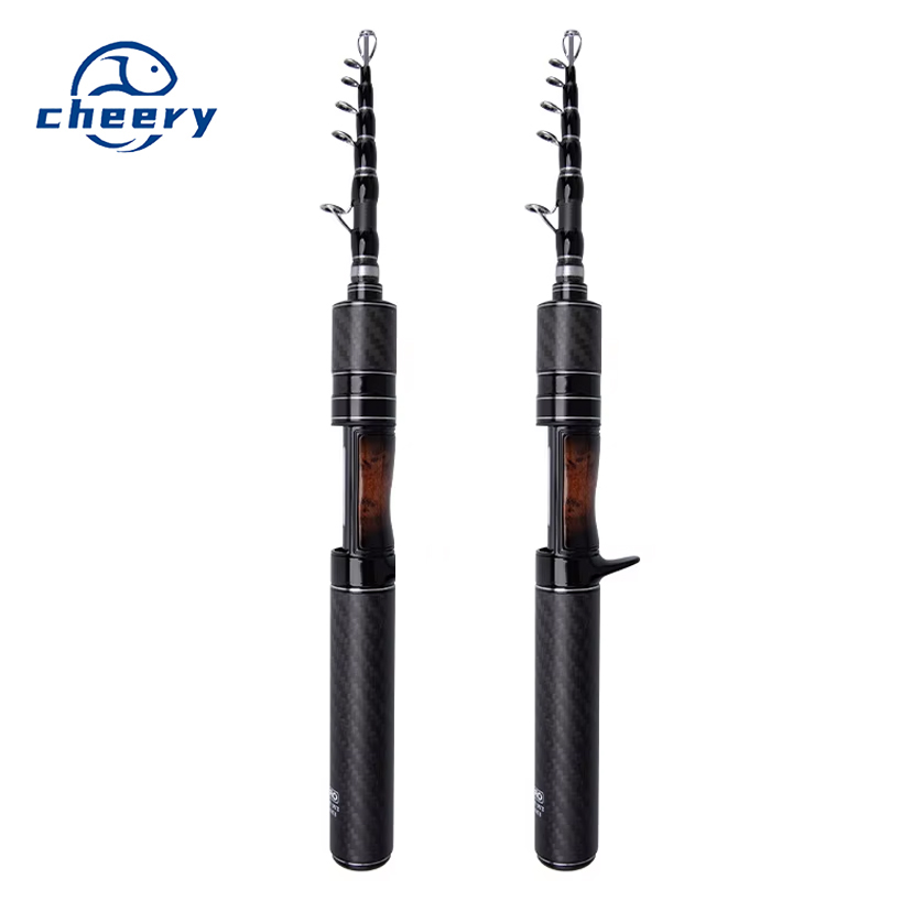 Ultra-short Mini Portable Telescopic Carbon Fishing Rod with Large Guide Ring 8 Sections Soft Tune for Stream Use · Original source photograph · specifications to confirm
