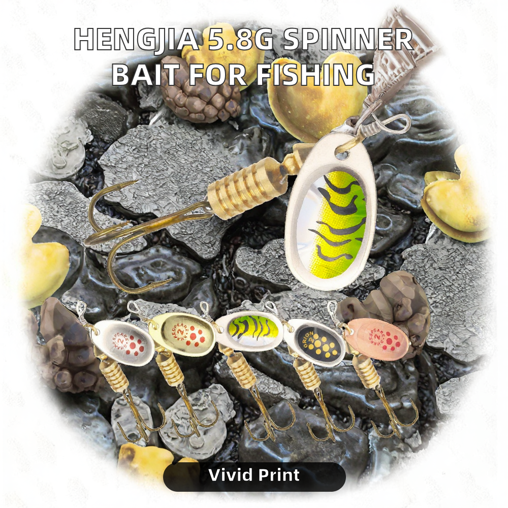 CHEERY 5.8g 67mm Printed Metal Spinner Bait for Carp & Perch-Saltwater & Freshwater Fishing Lure · Original source photograph · specifications to confirm