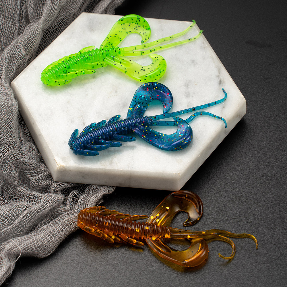 New Design 5cm/1.9g Shrimp Soft Bait Fishing Lure TPR Floating Salted Active Crayfish for Texas Rigs Jig Ned Split Drop Shot · Original source photograph · specifications to confirm