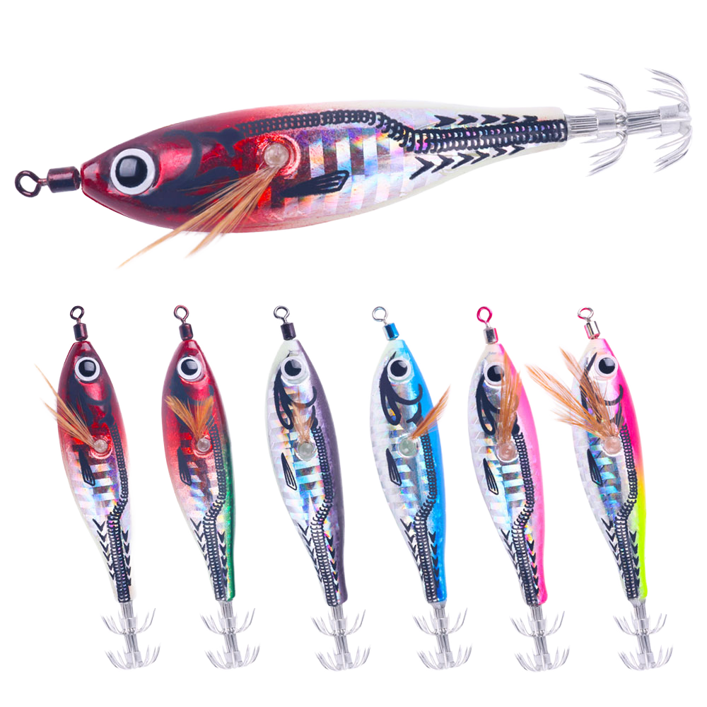 7.8CM 9.7CM Wholesale ABS Plastic Glow Squid Jig Lure with Luminous Shrimp Design for Sea River & Lake Fishing · Original source photograph · specifications to confirm
