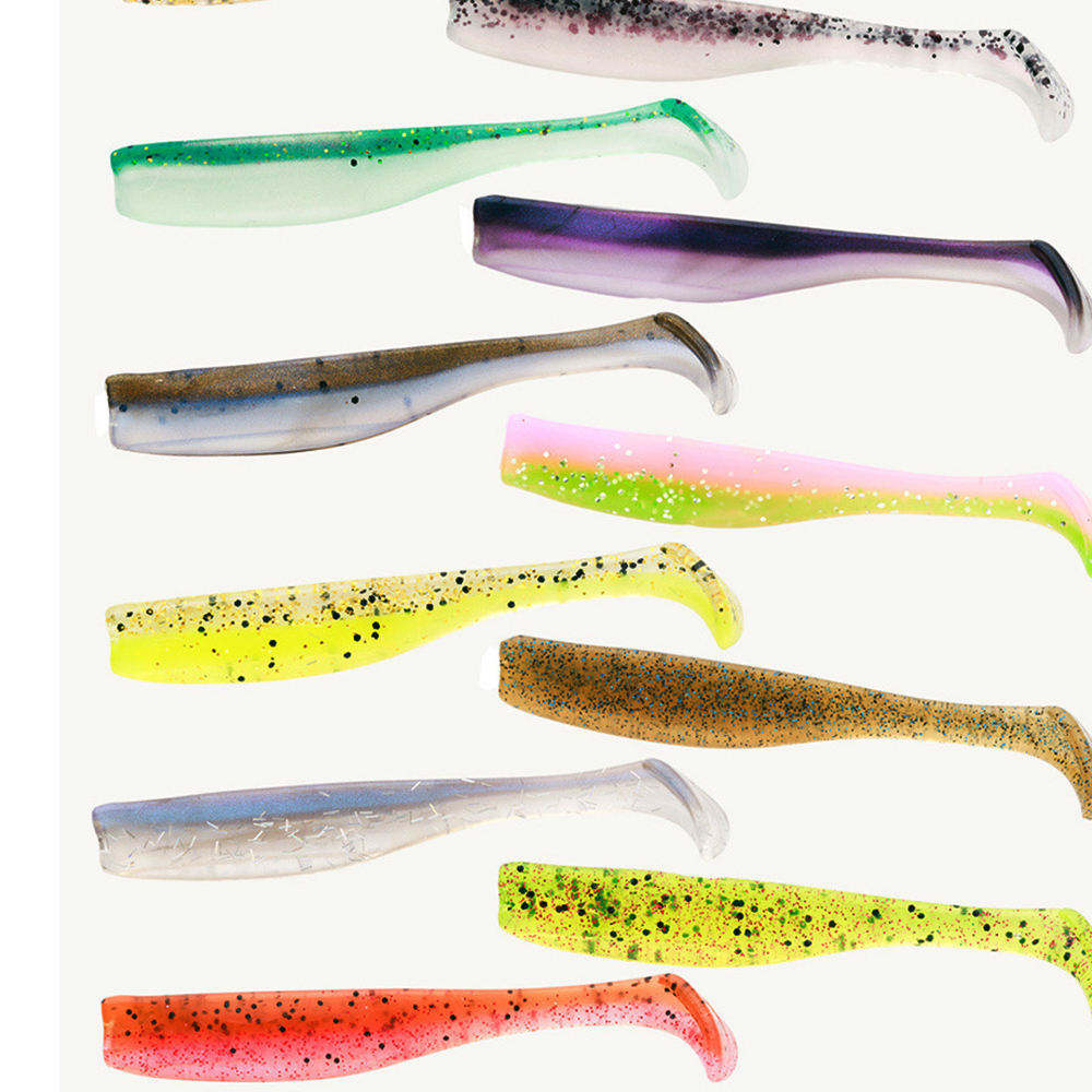 Cheery New Arrival TPR 70mm 2.3g Soft Fishing Paddle Tail Lure Slim Swim Bait T Tail Trout Lure · Original source photograph · specifications to confirm