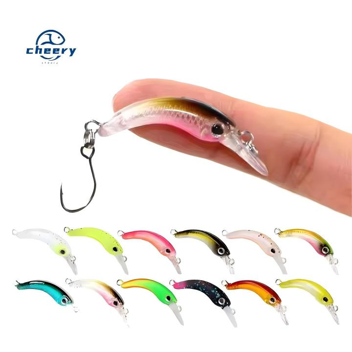 New CHEERY 1.2g 4cm Mini Floating Minnow Fishing Lure Unprinted Hard Artificial Crankbait Wobbler Saltwater Fish Pike Trout Bass · Original source photograph · specifications to confirm