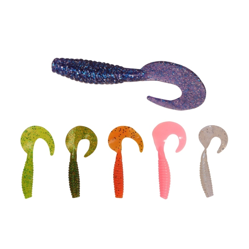 Lure Cranktail Soft Bait Stainless Steel Sea Fishing Multi-color Spiral Bio-inspired Artificial Bait Bass Perch Soft Worm · Original source photograph · specifications to confirm