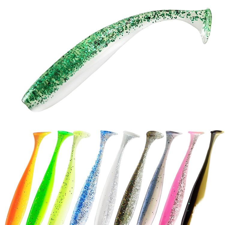 High Quality 4.2g 10-Color Soft Fishing Lure T-Tail Soft Bait Paddle for Ocean Boat River Lake Stream Fishing · Original source photograph · specifications to confirm