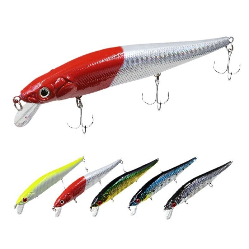 14cm 22g Stainless Steel Long-Throwing Sea Bass Killer Lure Large Minnow Artificial Hard Bait Ball Bearing for Cross-Border · Original source photograph · specifications to confirm