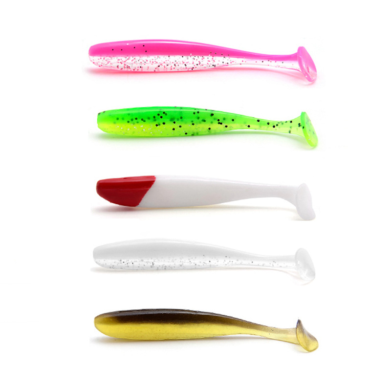 New T-tail Soft Bait Freshwater Bottom Fishing Fish Lure Soft Worm Lead Head Hook Micro Casting Bass Live Bait · Original source photograph · specifications to confirm