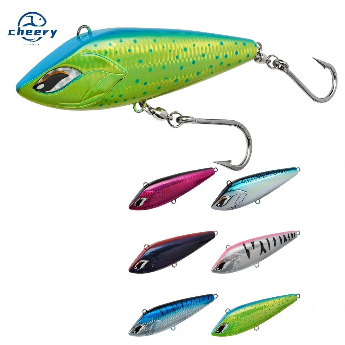 CHEERY Sinking Lure Hard Ball Bearing Swivel Hook 15 Knots Steel Wire Cross Sea Fishing High Speed Trolling Bait · Original source photograph · specifications to confirm