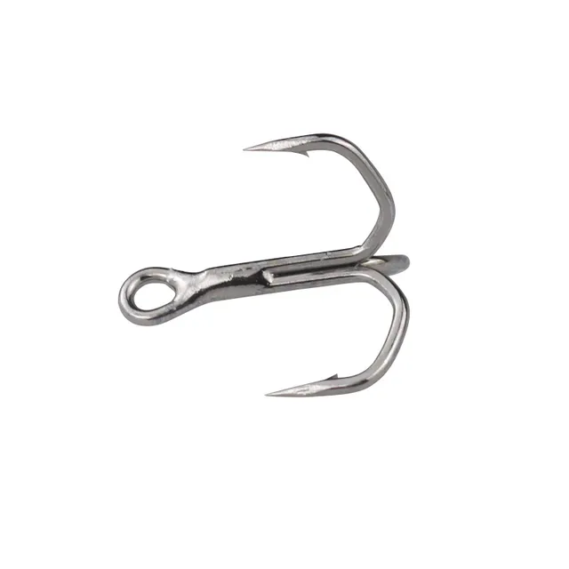 4X Reinforced Heavy Duty Treble Hook, Triangle Sharp Barbed Treble Anchor Hook, Multi Sizes 50 Pcs Pack Fishing Hooks