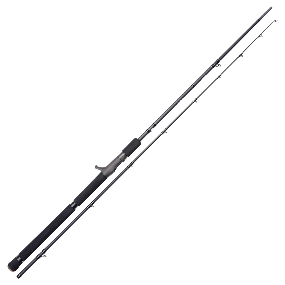 POWERGAME Carbon Fishing Rod Lake Lure Fishing Freshwater Hard Action 170g Two-Piece for Pike Dog Fish Catfish · Original source photograph · specifications to confirm