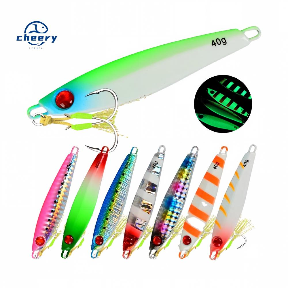 CHEERY Lure Red-Eye Small Metal Jig Artificial Hard Bait Spanish Mackerel Black Bass 20g 30g 40g with Hook Stock Wholesale · Original source photograph · specifications to confirm